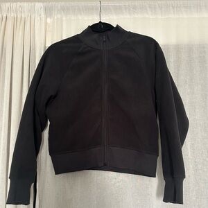 SKIMS black fleece track zip up jacket